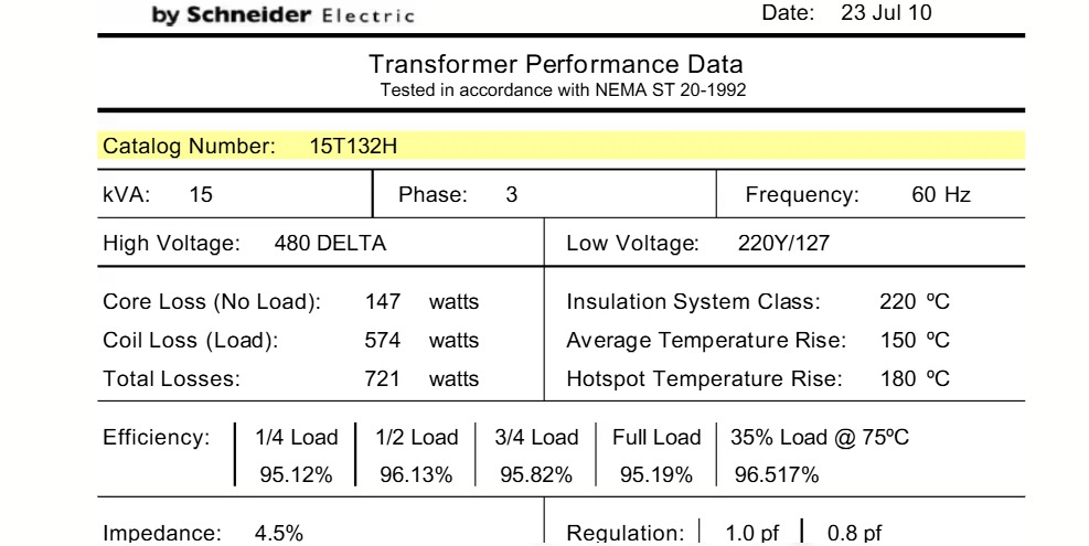 SSMELE TRANSFORMADOR 3F 15KVA  480V 220/127