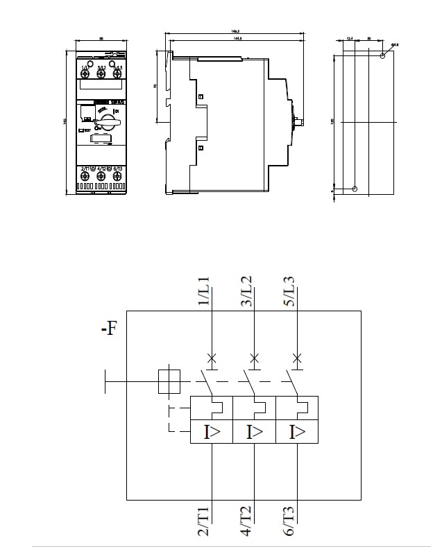 SSMELE GUARDAMOTOR 62-73A S2 Mod:3RV2031-4KA10