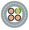 SSMELE Cable de fuerza y control; 4G1.5; Core-Line ÖLFLEX® CLASSIC FD 810 CY N.- parte: 0026251