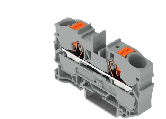 SSMELE 2210-1201 Borna de paso para 2 conductores; con tecla; 10 mm²; con orificio de prueba