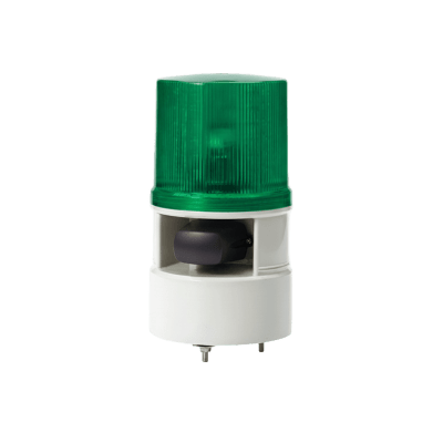 Luces de advertencia color Verde con sirena incorporada con 5 tonos máx. 105 dB en 12-24 VCD | S125DML-WS-012024-G