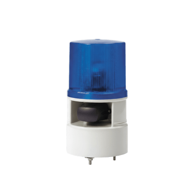 Luces de advertencia color Azul con sirena incorporada con 5 tonos máx. 105 dB en 110 VCA | S125MDL-WS-110220-B