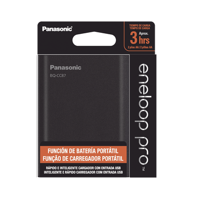 Cargador para baterías y power bank  2 en 1, carga individual y/o simultánea hasta 4 baterías, (AA y AAA, Ni-MH ) | BQCCC87ABK