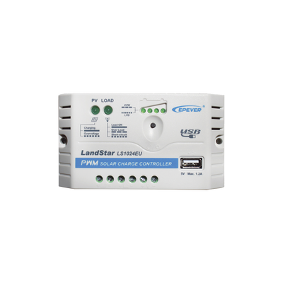 Controlador Solar PWM 12/24 V 10 A, Salida USB | LS-1024-EU
