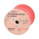 Carrete de 500 Metros / Cable Fotovoltaico Rojo  / Material COBRE / 6mm² (10AWG) / 2000 Vcc | CBL-PV-10R/500