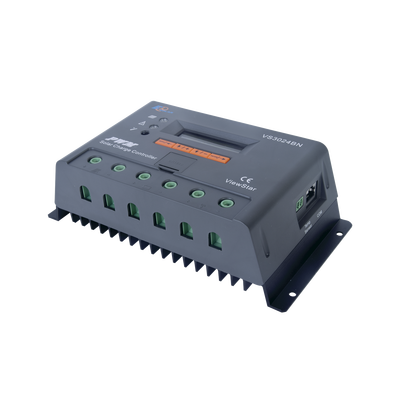 Controlador Solar de Carga y Descarga PWM 12/24V 30A con Display, Parámetros Configurables | VS-3024-BN
