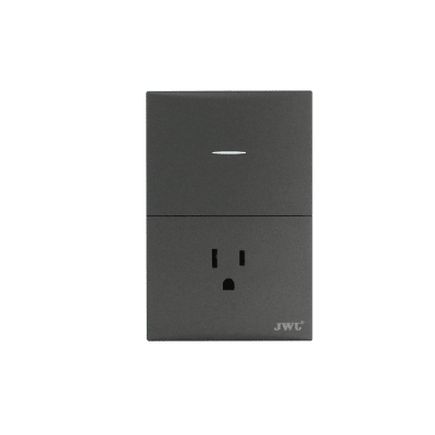 Placa con Interruptor Sencillo y 1 Toma  Corriente 10 -15 A 127 V  60 Hz. | JTL-G7744