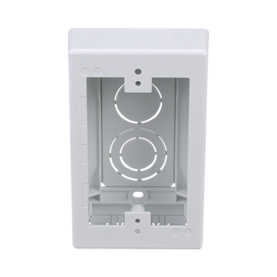 Caja de Pared Superficial, Uso Universal con Placas de Pared, con Cinta Adhesiva, Color Blanco | JBX3510WH-A