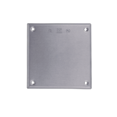 Tapa cuadrada ciega de aluminio para caja cuadrada. | TC-04-18