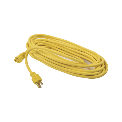 Extensión eléctrica de uso rudo aterrizada 10 metros / 127 V CA 10 A Máximo / Color Amarillo. | SYS-136173