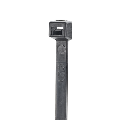 Cincho de Nylon 6.6 StrongHold™, 100mm largo x 2.5mm ancho, Color Negro, Exterior Resistente a Rayos UV, Paquete de 100pz | S4-18-C0