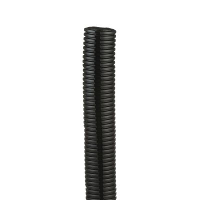 Tubo Corrugado Abierto para Protección de Cables, 1in (25.4 mm) de Diámetro, 30.5 m de Largo, Color Negro | CLT100F-C20