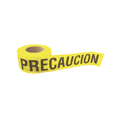 Cinta para barricada "PRECAUCION" de 100 m y ancho de 3". | SYS-137297