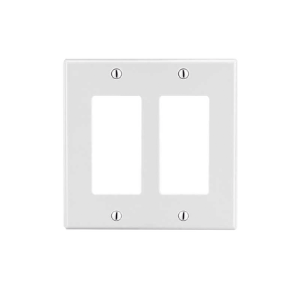 Tapa para Caja Multigang / Contacto Doble / Color Blanco. | HUB-P262W