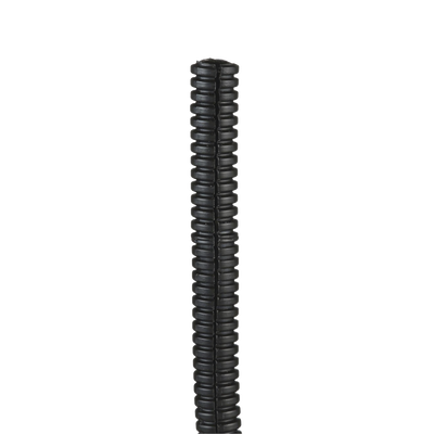 Tubo Corrugado Abierto para Protección de Cables, .38in (9.7 mm) de Diámetro, 30.5 m de Largo, Color Negro | CLT38F-C20