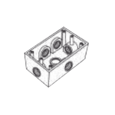 Caja Condulet FS de 3/4" (19.05 mm ) con seis bocas a prueba de intemperie. | RR-0290