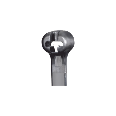 Cincho de Nylon 6.6 Dome-Top®, Con Lengüeta de Bloqueo de Acero Inoxidable, 620 mm largo x 7mm ancho, Color Negro, Exterior Resistente a Rayos UV, Paquete de 100pz | BT7LH-C0