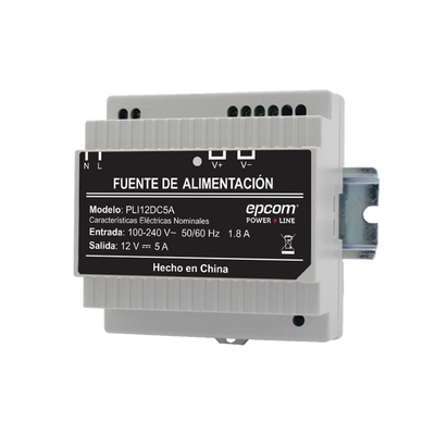 Fuente Industrial Epcom Power Line 12 Vcc 5Amperes | PLI-12-DC-5A