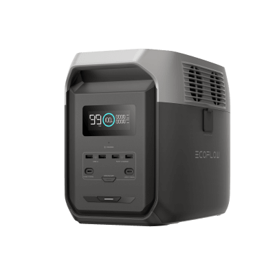 Estación de Energía Portátil Delta 3 1536Wh Litio LFP / 6 AC 1800 W (Max. 3600W) / 2 USB-C 100W / Capacidad para Aumentar Respaldo / Cargador de Coche 10A a 12.6V / Conectividad WiFi y Bluetooth (App) / Carga Solar 500W Max. | EFD31500
