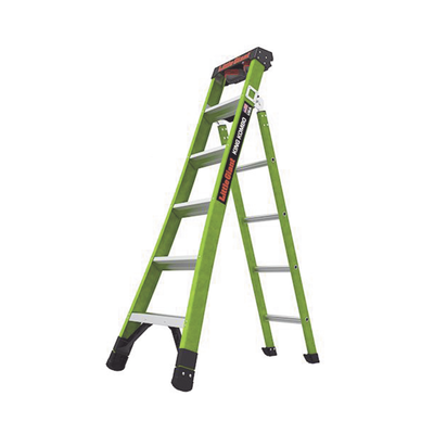 Escalera de Tijera 3 en 1 de 1.8 Metros, Fibra de Vidrio (SKU13906-001). Hecha en E.U.A. (Versión 2.0) | KING-KOMBO2-6IA-AC