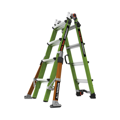 Escalera Multi-Posiciones de 6.7 m (22') para Suelos Inclinados o con Desniveles. | CONQUEST2.0