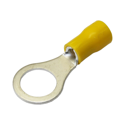 Terminal tipo ojo / 1 /  4" / 12 - 10 AWG / Amarillo / Paquete de 25 piezas. | AE50242