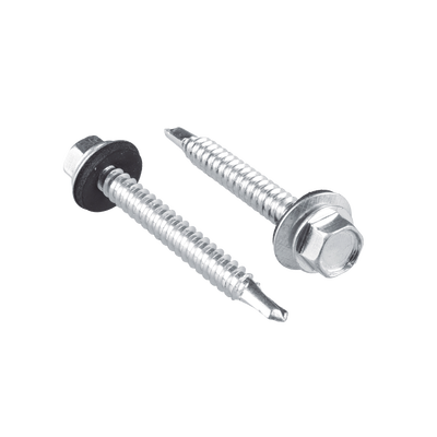 Tornillo - Pija cabeza hexagonal con rondana y punta de broca #14 x 1-1/2", 50 piezas. | SYS-PHR-14112