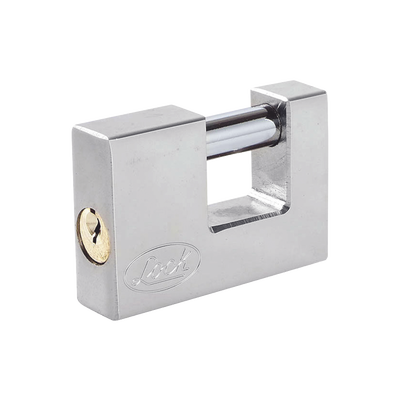 Candado para Cortina Metálica / Medida 70 mm/ Acabado Cromo Satinado/ Nivel de Seguridad 6 / Llave Estándar. | SYS-L22-C70-ECSB