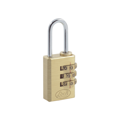 Candado de Latón de Combinación Maletero Programable/ Medida 20 mm / Nivel de seguridad 3 / Discos Programables. | SYS-10CA