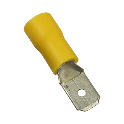 Terminal tipo macho aislada / 12 - 10 AWG / Amarillo / Paquete de 25 piezas. | AE55121