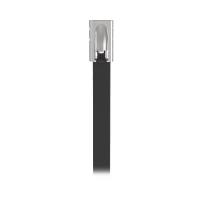 Cincho Pan-Steel™ de Acero Inoxidable 316, de 521mm largo x 4.6mm ancho, Color Negro, Exterior Resistente a Rayos UV, Paquete de 100pz | MLTFC6S-CP316