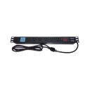 Tomacorriente Horizontal (PDU) de 6 contactos (NEMA 5-15R) + 2 USB para instalación en Rack de 19", 1UR, 125 Vca/ 15 A (THE0040091001001) | THTCM6CUSB