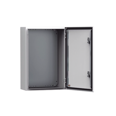 Gabinete de Uso Exterior MAS 600 x 600 x 400 mm NEMA 4/12/13; IP66; IK10 de Acero Dulce 1.5 mm con Platina de Montaje Incluida Color Gris Claro | MAS0606040R5