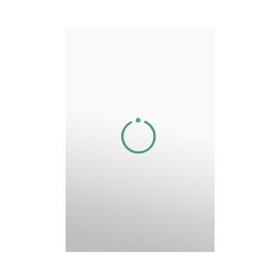 (ZWAVE) Interruptor On/Off panel táctil touch inalámbrico Zwave Plus 1 boton. Compatible con Hubitat HC8, Álula  M2M, otro | MHS511