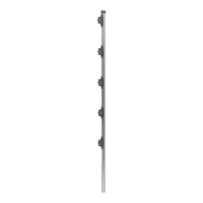 Poste de Paso de 1.2m para Cerca Electrificada.Tubo Galvanizado cal. 18 de 1"Diam. con Tapón y 5 Aisladores Instalados. | SYS-POST-3