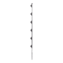 Poste con 6 Aisladores de PASO  para Cerca Electrificada. Tubo Galva. de 1.4m, cal. 18 de 1" Diam. (Sin pintar). | SYS-POST-10