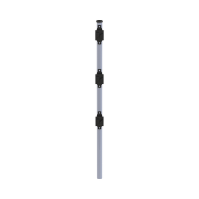 Poste de Paso de 0.75m para Cerca Electrificada. Tubo Galvanizado cal. 18 de 1"Diam. con Tapón y 3 Aisladores Instalados. | SYS-POST-7