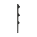 Poste de Paso Negro de 0.75m para Cerca Electrificada. Tubo Galvanizado cal. 18 de 1"Diam. con Tapón y 3 Aisladores Instalados. | SYS-POST-7B