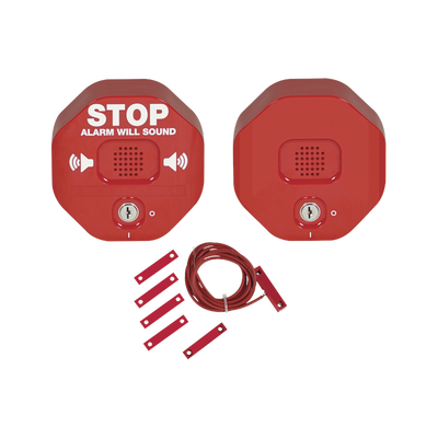 Alarma Multifunción Exit Stopper® Con Bocina Remota, Para Puertas Dobles, Solo Interiores | STI-6404
