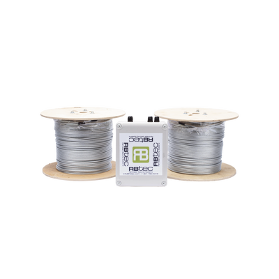 Kit de Cable Sensor Perimetral para Cerca Ciclonicas IRONCLAD / 610 METROS DE PROTECCION / 2 ZONAS; 305 METROS POR ZONA / Sin Falsas Alarmas por Viento / TODO Incluido/ TARJETA LPU400/ Calibración por Software | IROC-2Z-1000-V2
