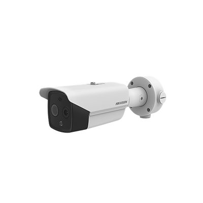 Cámara Bala IP Termográfica / Medición de Temperatura -20°C a 150°C / Alta Resolución Térmica 160 x 120 / Teleobjetivo Térmico 9.7mm / Alarma por Excepción de Temperatura / Óptica 5 MP / IP67 | DS-2TD2617-10/QA