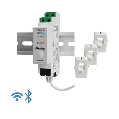 Medidor Trifásico de Corriente Alterna / WIFI / industrial y residencial / Nube P2P | SHELLYPRO3EM