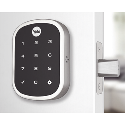 Cerradura ASSURE YRD256, Niquel Satinado/Teclado/ Para puertas Izq o Derecha de  35 a 57 mm de espesor/ Apertura por Smartphone | 89385