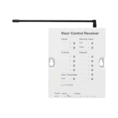 (RadoiRA2) Receptor de control para puertas de garage, regulador de iluminación. 120V, 4 salidas de relay y 2 entradas. Complementar con RRMAIN de RadioRa2 Lutron. | RRDVCRXWH