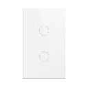 (ZigBee) Apagador switch inalámbrico ZigBee, control de 2 regresos de carga, 110V | SHS212ZWH
