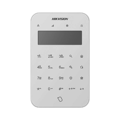 (AX PRO) Teclado Inalámbrico con Pantalla LCD para Armado y Desarmado / Funciones de Automatización para control de Relevadores | DS-PK1-LT-WB