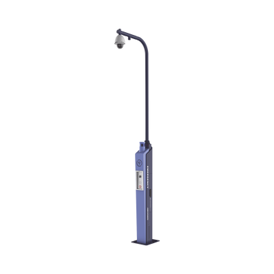 Estación de Pánico con Videollamada (Cámara de 2 Megapixel) / Sirena Integrada (Azul y Rojo) / Alarma Integrada / Protección IP65 / Montaje para Colocar PTZ | DS-PEA3M-21H