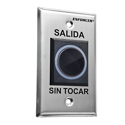 Botón de Salida sin Contacto / Sensor IR / Iluminado / Normalmente Abierto y Cerrado / Distancia Ajustable de Detección /  Rele Ajustable de 0.5 a 30 Segundos / Uso Interior | SD-927-PKCNSQ