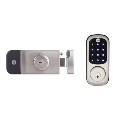 Cerradura Digital para Exteriores / Teclado Digital Táctil / Control Remoto App Yale / Compatible Zigbee-Z Wave Plus / Resistente Intemperie / Hasta 250 Usuarios / Baterías AA | MX89997