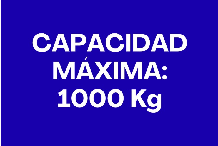 SSMART CARTEL CAPACIDAD MÁXIMA 1000KG GRANDE